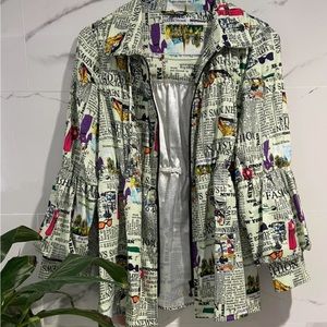 Fashion Newsprint Jacket